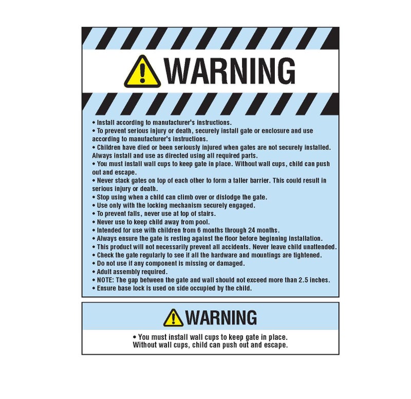 Regalo بوابة أمان ريجالو 26â€-42" واسعة جداً للأطفال للأبواب وأسفل السلالم، بوابة أمان مثبتة بالضغط للأطفال، الصغار والحيوانات الأليفة، للأعمار من 6-24 شهراً، تم اختبارها وموثوقة، مملوكة للعائلة - Image 5