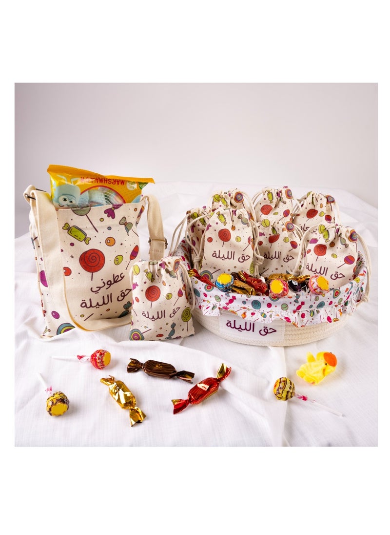Hilalful - HilalFul Hag El Leila Party Favour Pouches (set of 6) | Organizer Box for Gifts | Empty Gift Box for Celebration | For Festive Gifting In Eid, Ramadan And Eid Al Adha | Islamic Theme - Image 1