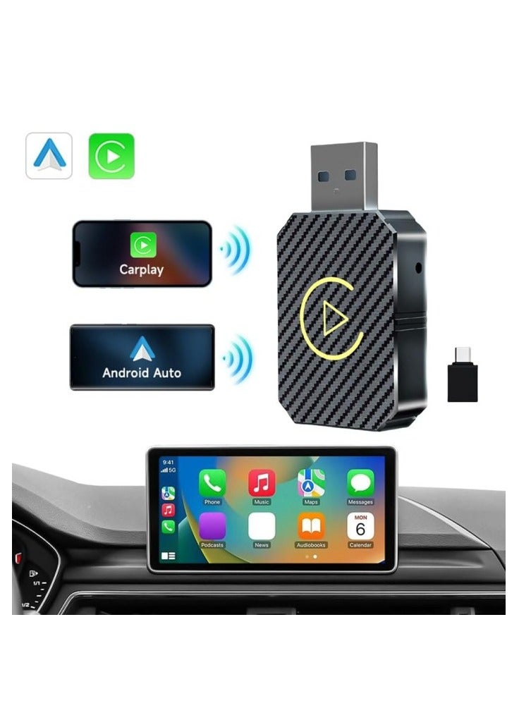VICTGOAL Wireless Carplay Auto Adapter Plug&Play Smart AI Box BT Wireless Dongle for OEM Wired CarPlay/Andriod Auto Cars - Image 3