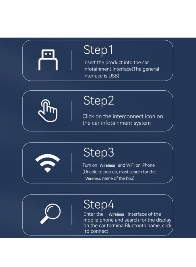 VICTGOAL Wireless Carplay Auto Adapter Plug&Play Smart AI Box BT Wireless Dongle for OEM Wired CarPlay/Andriod Auto Cars - Image 4