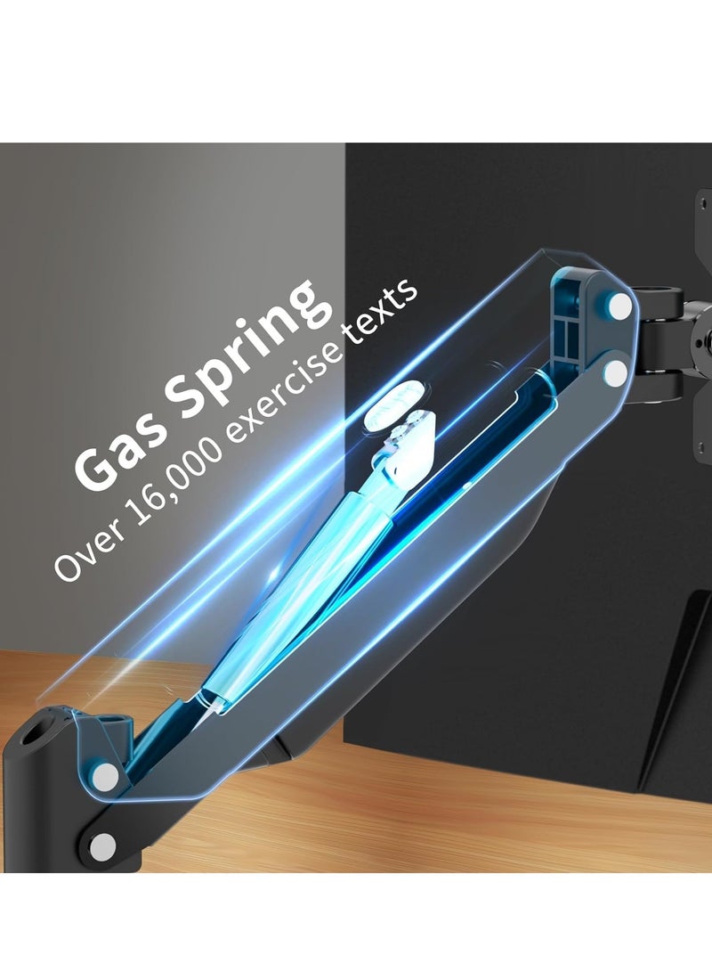 MIXDE Monitor Desk Mount Single Arm Stand, Full Motion Monitor Arm with Gas Spring for 17-30 Inch Computer Monitor  - Image 5