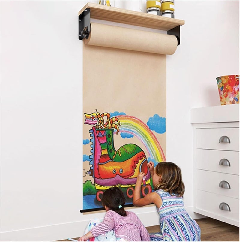 Bulletin Board Paper Butcher Paper Roll Holder，Includes 50m Long Kraft Paper Roll, for Kids Room Graffiti-Walls for Craft Poster Art Paper Roll Christmas Bouquet(15.7inch/40cm) - Image 1