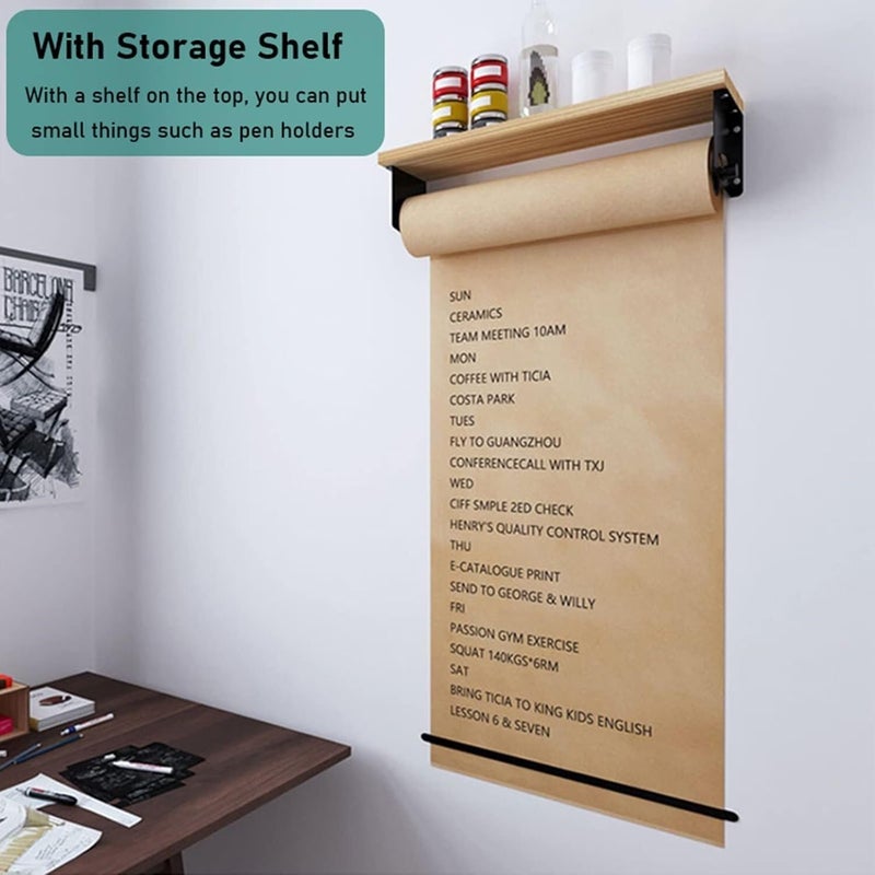 Bulletin Board Paper Butcher Paper Roll Holder，Includes 50m Long Kraft Paper Roll, for Kids Room Graffiti-Walls for Craft Poster Art Paper Roll Christmas Bouquet(15.7inch/40cm) - Image 4