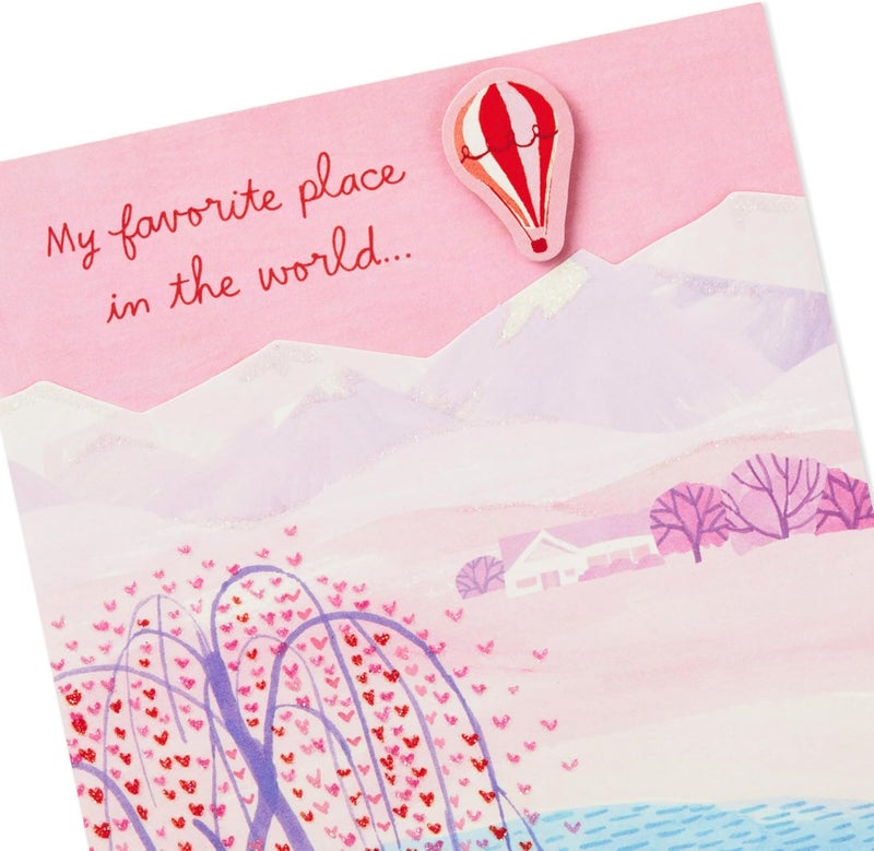 Hallmark Paper Wonder Valentine's Day Pop Up Card - Hot Air Balloon Design - Image 4