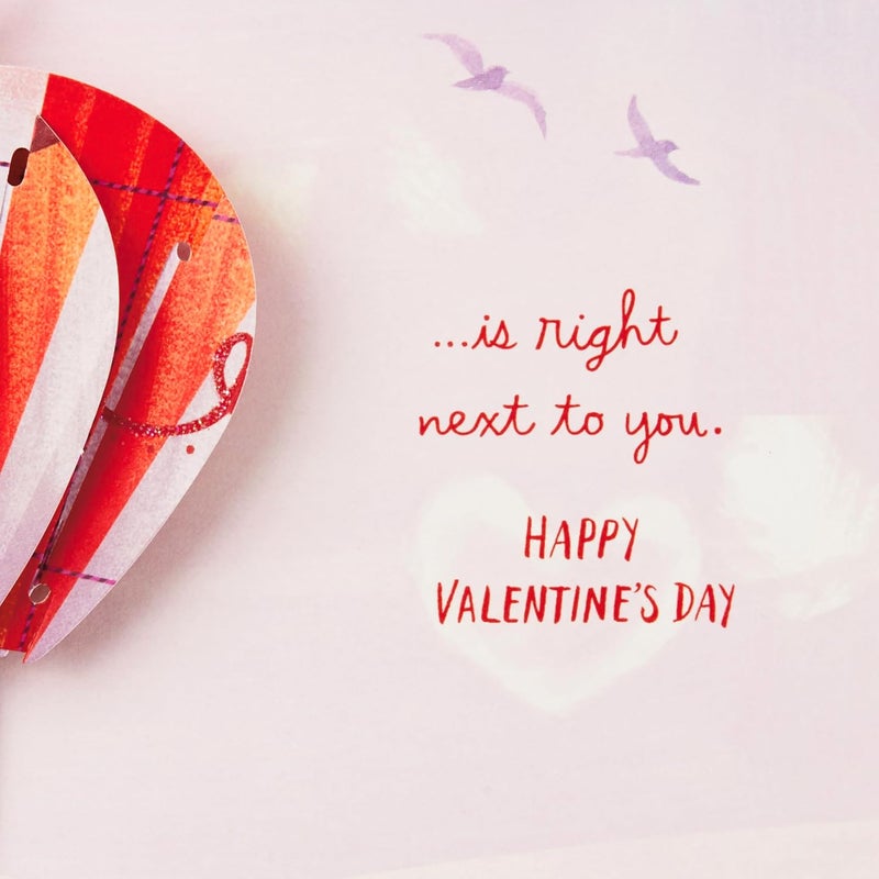 Hallmark Paper Wonder Valentine's Day Pop Up Card - Hot Air Balloon Design - Image 3