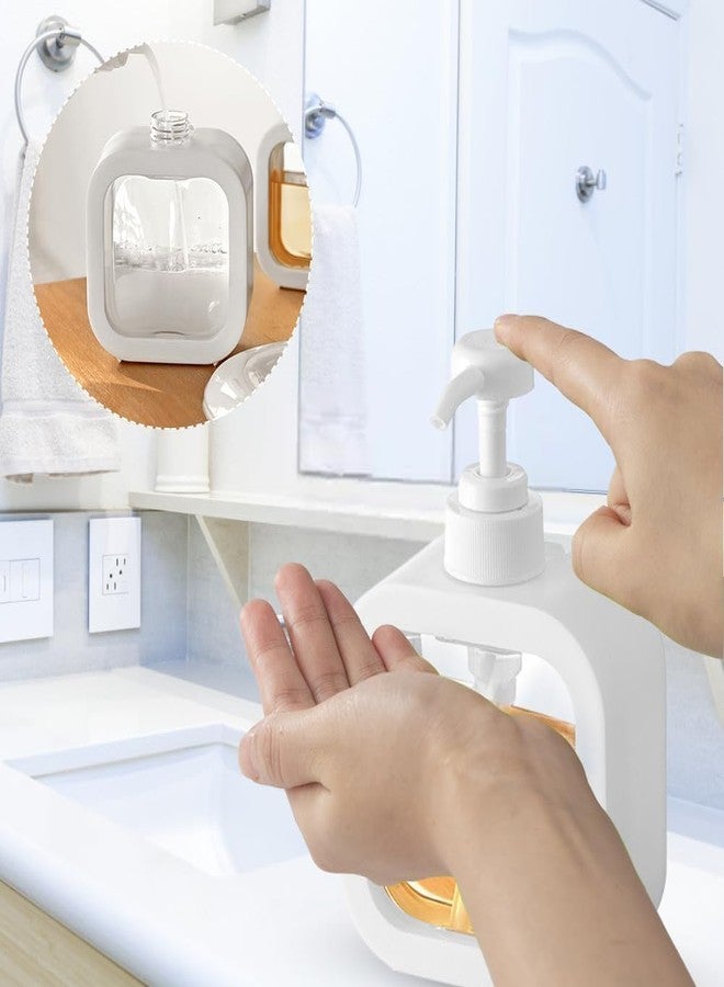 TEKCOOL Empty Bottle Soap Dispenser for Bathroom kitchen accessories items for home Large-Capacity Dispensing Bottle Hand Soap Dish Soap Shower Gel Shampoo Washing Powder Replacement Empty Bottle 1PC; - Image 4