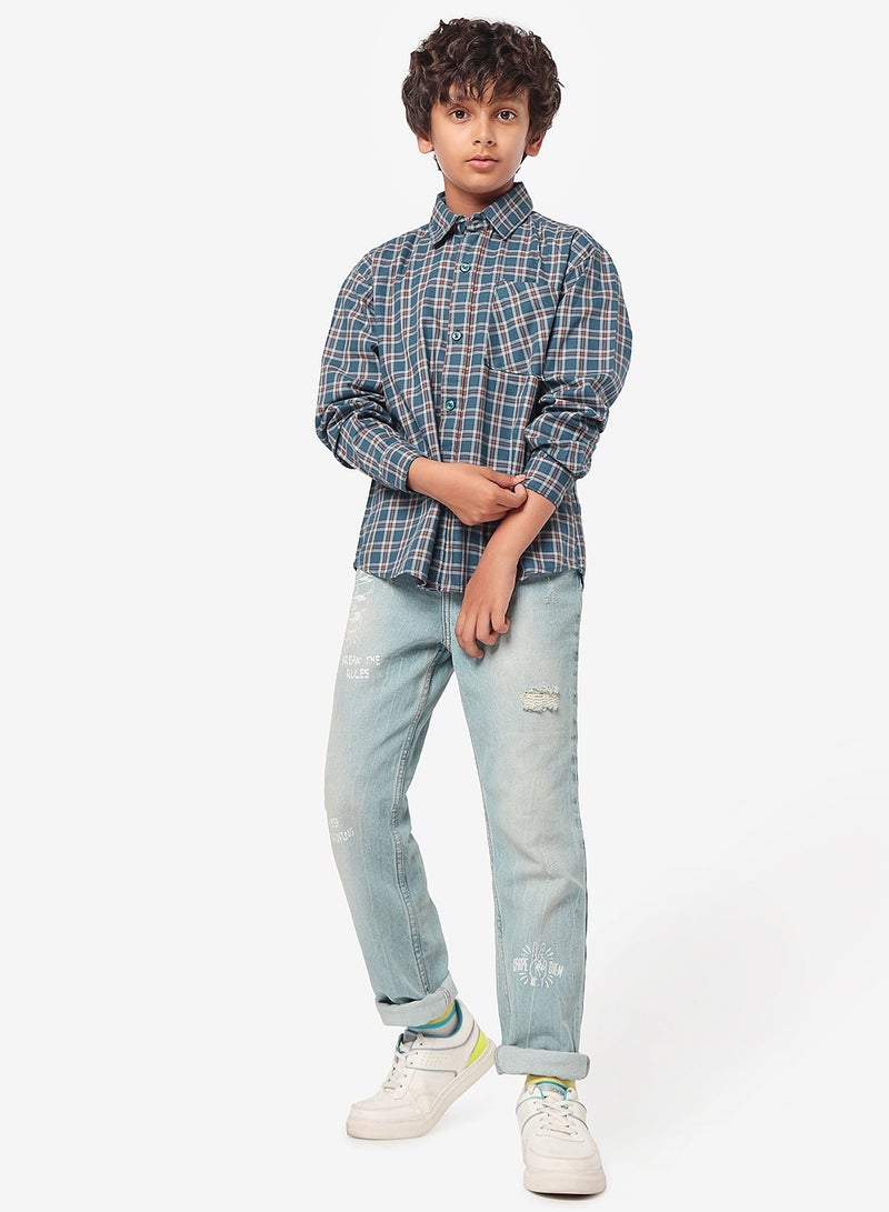LILPICKS Boys Checkered Shirt  - Image 1
