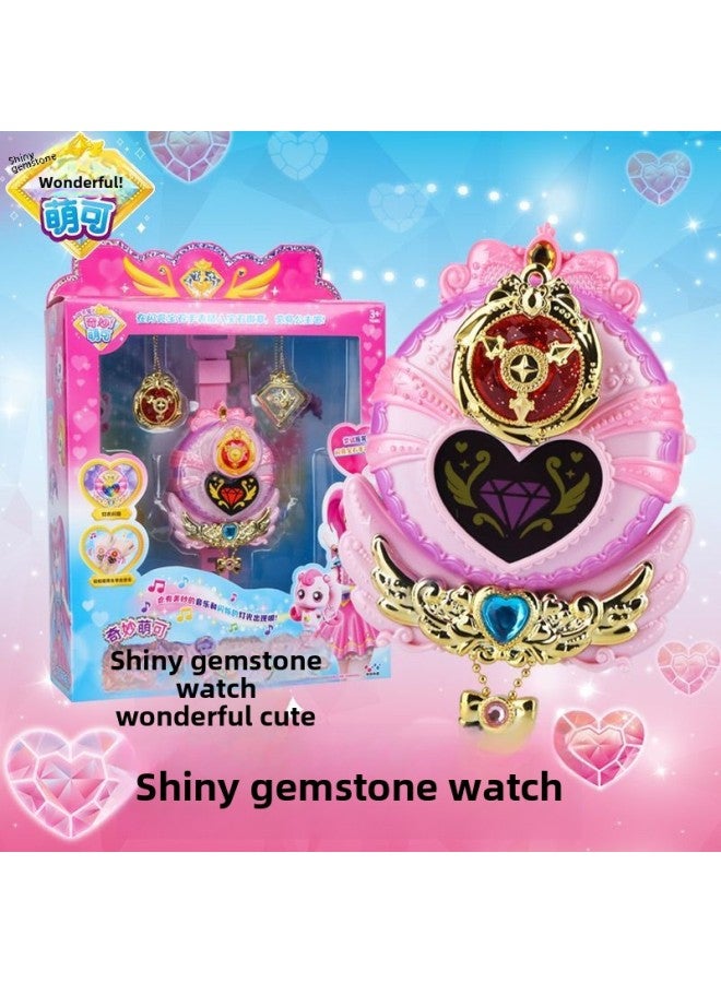 Shining Gemstone Watch, One Piece, Wonderful, Cute, Cute, Heart, Cute, Play House Toy, Female Set, Shiny Gemstone-Color:Shiny Gemstone Watch [gift Box Packaging]  - Image 1