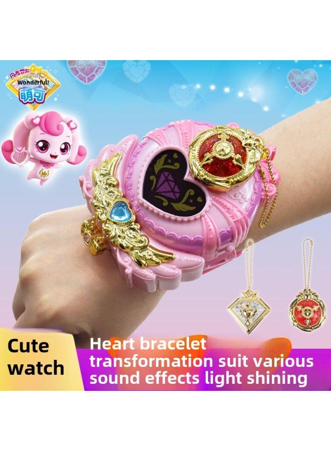 Shining Gemstone Watch, One Piece, Wonderful, Cute, Cute, Heart, Cute, Play House Toy, Female Set, Shiny Gemstone-Color:Shiny Gemstone Watch [gift Box Packaging]  - Image 2