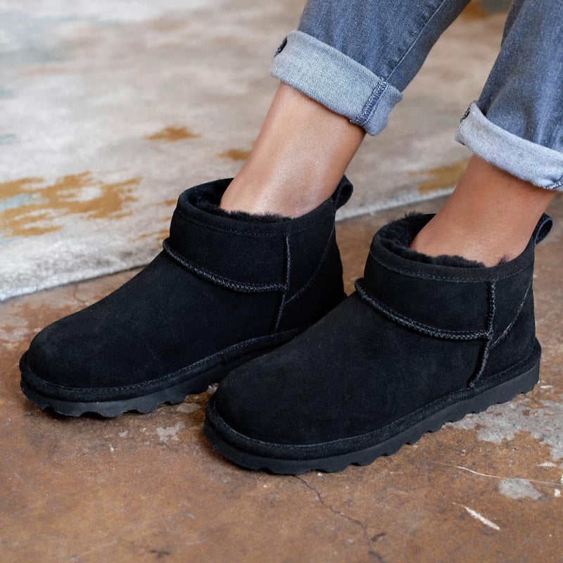 BEARPAW Women's Shorty Black Size 9 | Women's Ankle Boot | Women's Slip On Boot | Comfortable Winter Boot - Image 2
