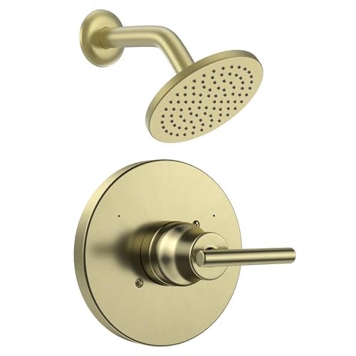 KANDENT Replacement for Delta Trinsic 14 Series SingleHandle Shower Faucet Champagne Bronze Shower Trim Kit with 6 inch Shower Head Cartridge and Valve Not Included - Image 1
