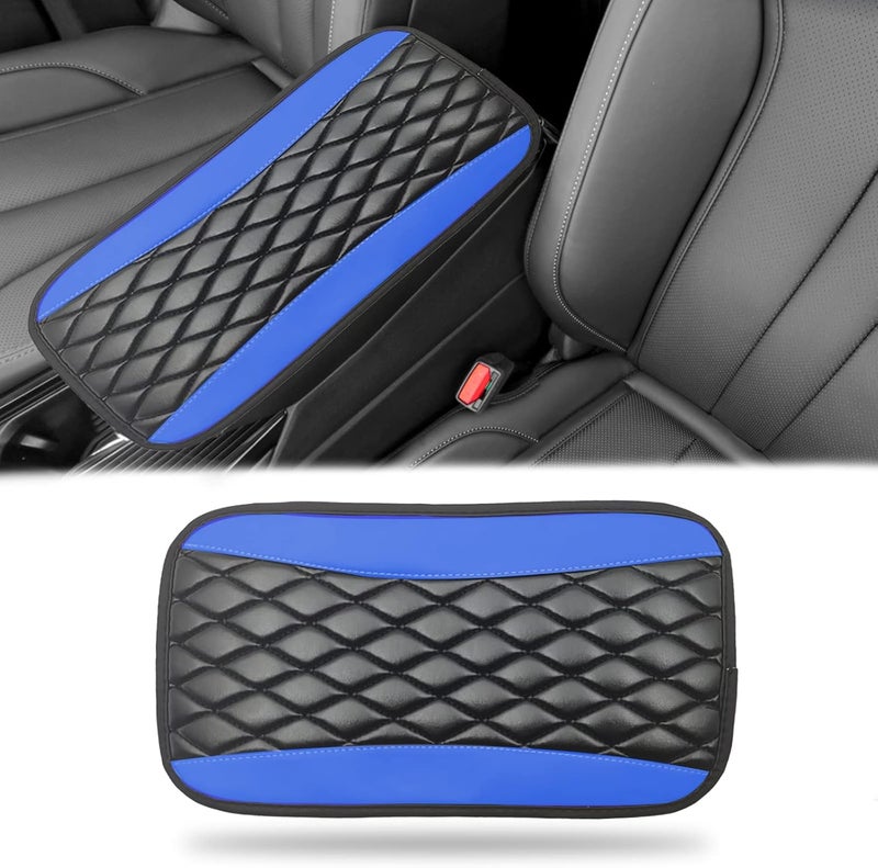 Vrasly Universal Leather Car Center Console Cover - Blue - Image 1