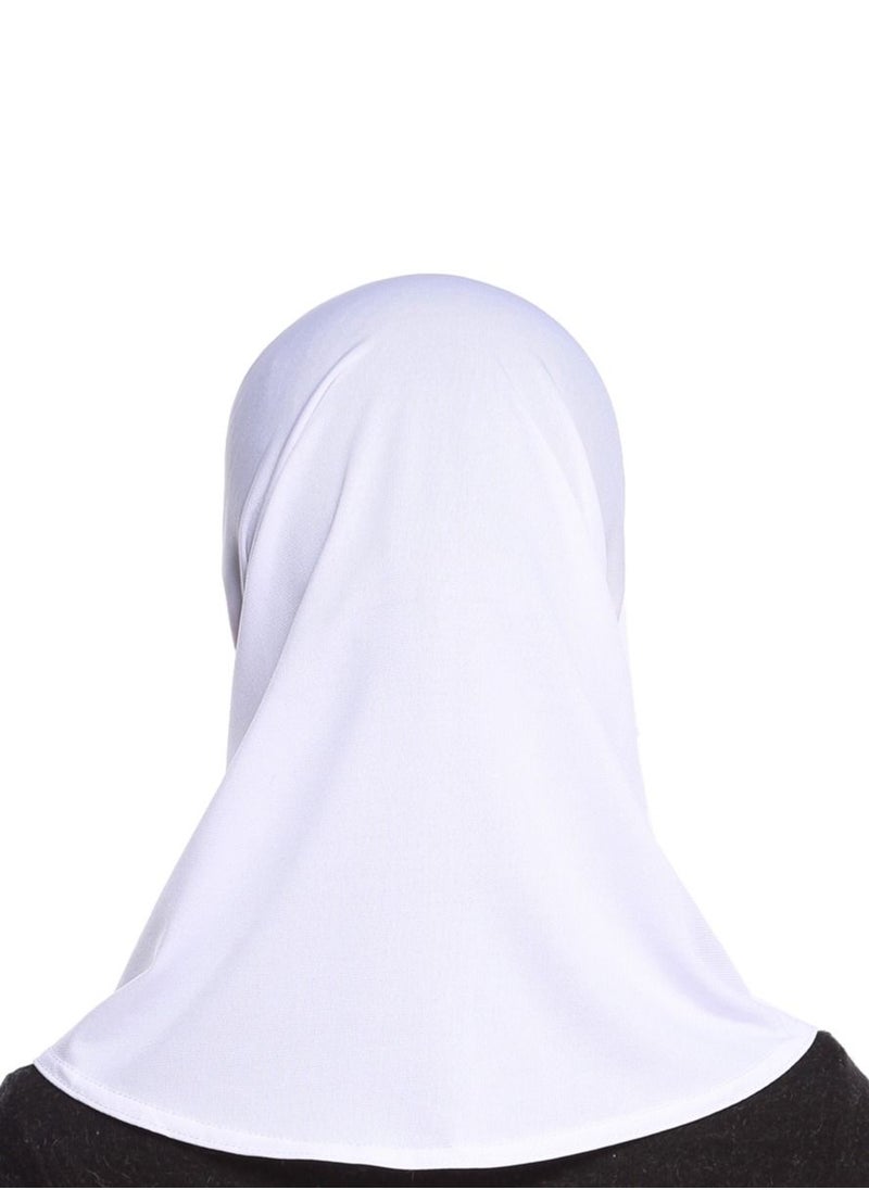 Loquat - Women's Comfortable Solid Color Hijab White - Image 1
