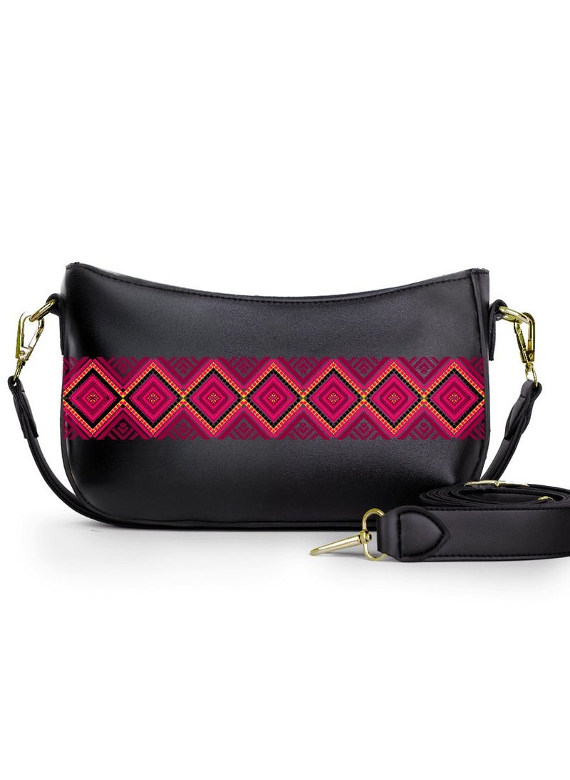 Tat 03-The Red Geometric Crossbody bags black  - Image 1