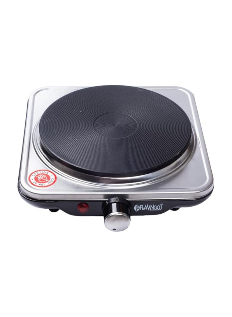Electric heater, 1 burner, with non-stick coating and overheat protection, 1500 watts