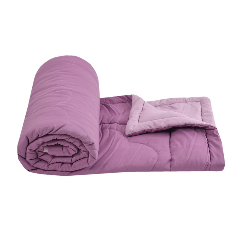 FRESH FROM LOOM All Seasons Collection Double Weaved Dohar | Premium Reversible Quilt | Solid Plain Micro Fibre Comforter | Double Bed Light Duvet | Skin Friendly (90x100 in) | TC - 200 - Image 1