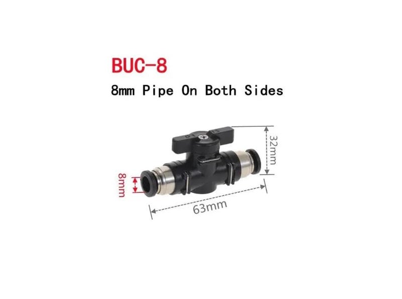 CentIoT Pneumatic connector Push In Fittings For Air Hose and Tube Connector BUC Valve 8MM - Image 3
