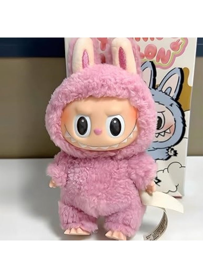 LABUBU - Doll pendant POP MART LABUBU1.0 Labu vinyl face plush blind box Macaron 1 single box(High quality version) - Image 1