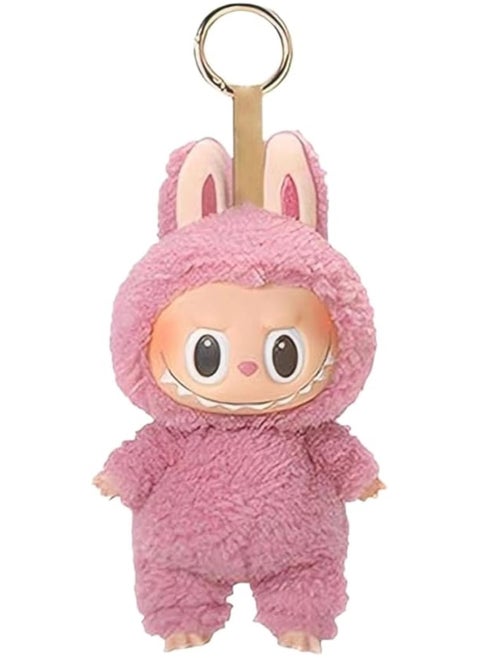 Doll pendant POP MART LABUBU1.0 Labu vinyl face plush blind box Macaron 1 single box(High quality version)