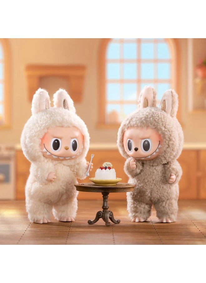LABUBU - Doll pendant POP MART LABUBU1.0 Labu vinyl face plush blind box Macaron 1 single box(High quality version) - Image 1