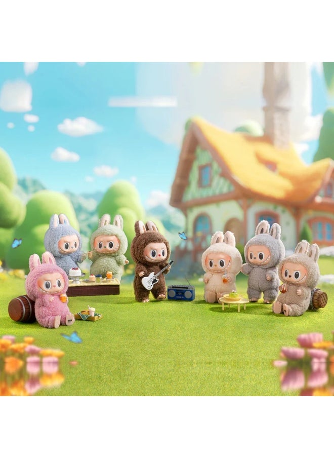 LABUBU - Doll pendant POP MART LABUBU1.0 Labu vinyl face plush blind box Macaron 1 single box(High quality version) - Image 1