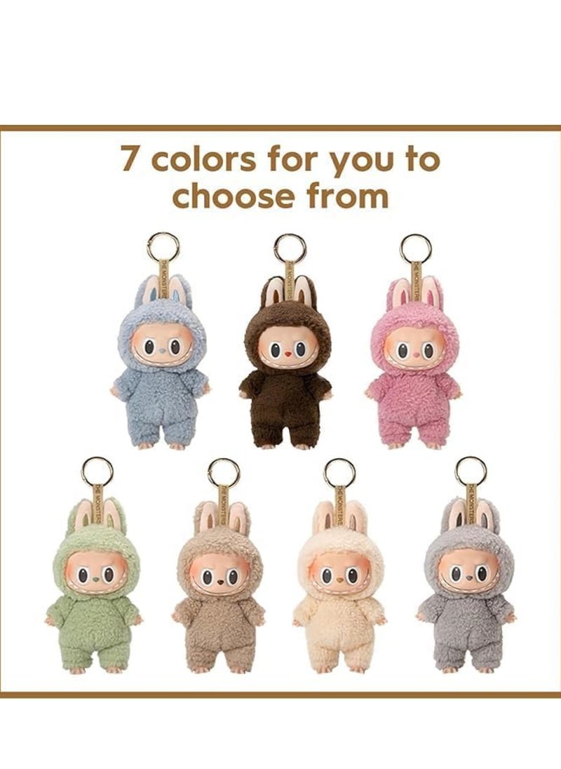 LABUBU - Doll pendant POP MART LABUBU1.0 Labu vinyl face plush blind box Macaron 1 single box(High quality version) - Image 1