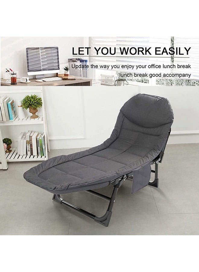 Portable travel bed, foldable and adjustable camping chair in 5 positions