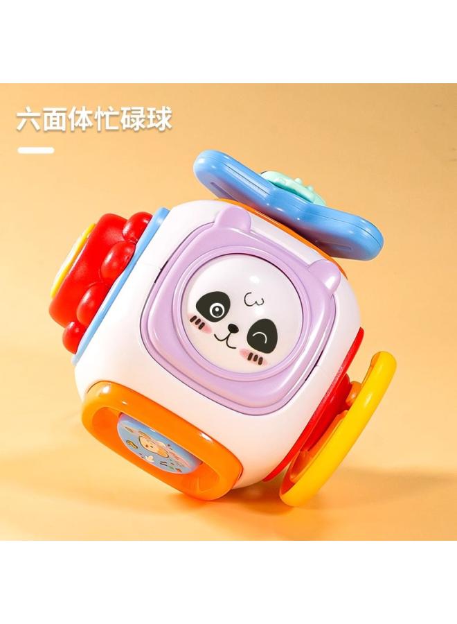Infant Montessori Early Education Cube Hexahedron Educational Toys One-year-old Baby Busy Ball House Dynamic Music Switch Box 