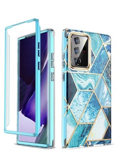 Cosmo Series Case Designed for Galaxy Note 20 Ultra 5G (2020 Release), Protective Bumper Marble Design Without Built-in Screen Protector (Ocean)