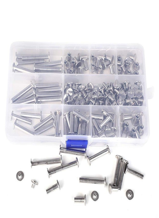 Witlans Chicago Binding Screws Assorted Kit,90 Sets 304 Stainless Steel Phillips Chicago Screw Binding Post Screw Kit for DIY Leather Decoration Scrapbook Photo Albums Bookbinding(9 Sizes) - Image 5