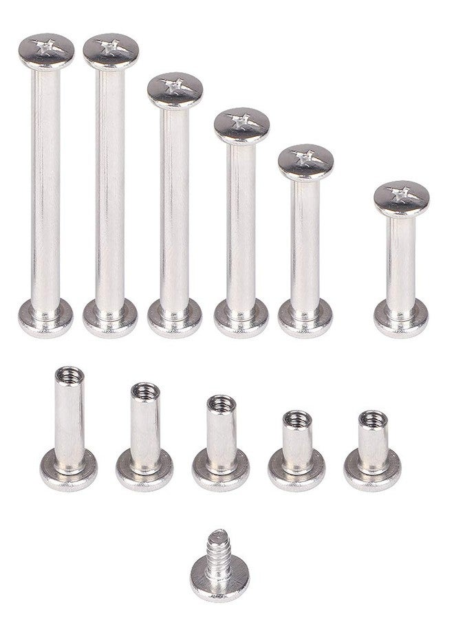 Witlans Chicago Binding Screws Assorted Kit,90 Sets 304 Stainless Steel Phillips Chicago Screw Binding Post Screw Kit for DIY Leather Decoration Scrapbook Photo Albums Bookbinding(9 Sizes) - Image 3