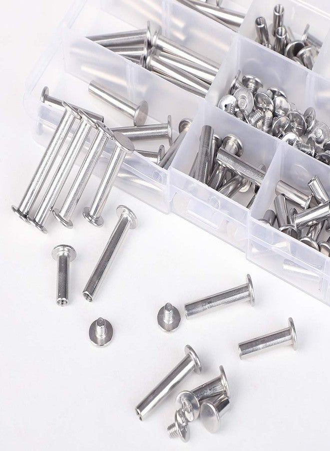 Witlans Chicago Binding Screws Assorted Kit,90 Sets 304 Stainless Steel Phillips Chicago Screw Binding Post Screw Kit for DIY Leather Decoration Scrapbook Photo Albums Bookbinding(9 Sizes) - Image 4