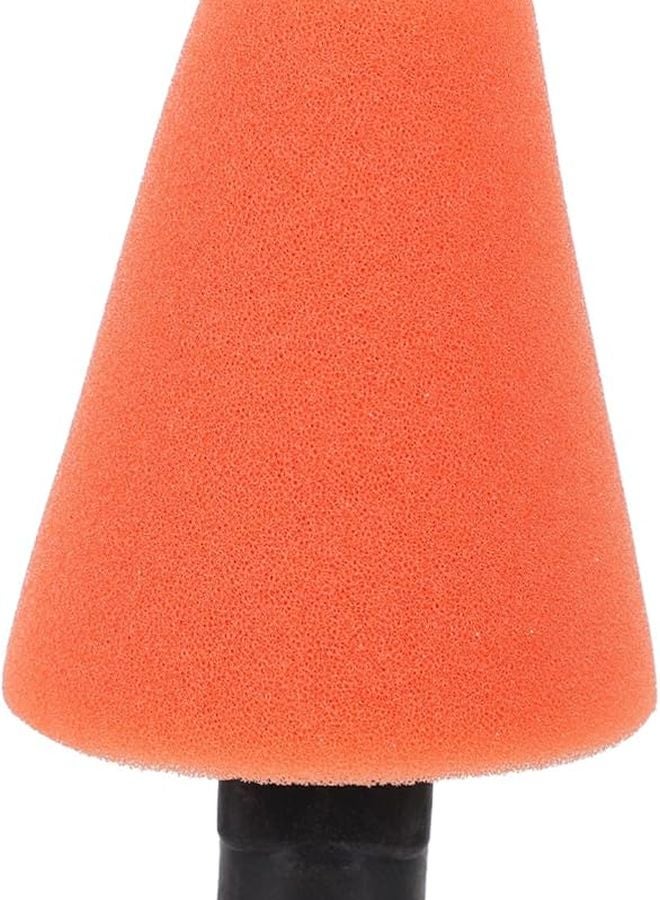 إسفنجة فرشاة تنظيف عجلات السيارة البرتقالية لغسل وتلميع وتلميع الجنوط - Image 1