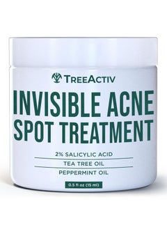 TreeActiv TreeActiv Invisible Salicylic Acid Cystic Acne Treatment For Face Original Formula, 0.5 fl oz, Acne Face Cream, Acne Spot Treatment for Face & Body, Acne Clearing Cream Moisturizer for Teens & Adults  - Image 1