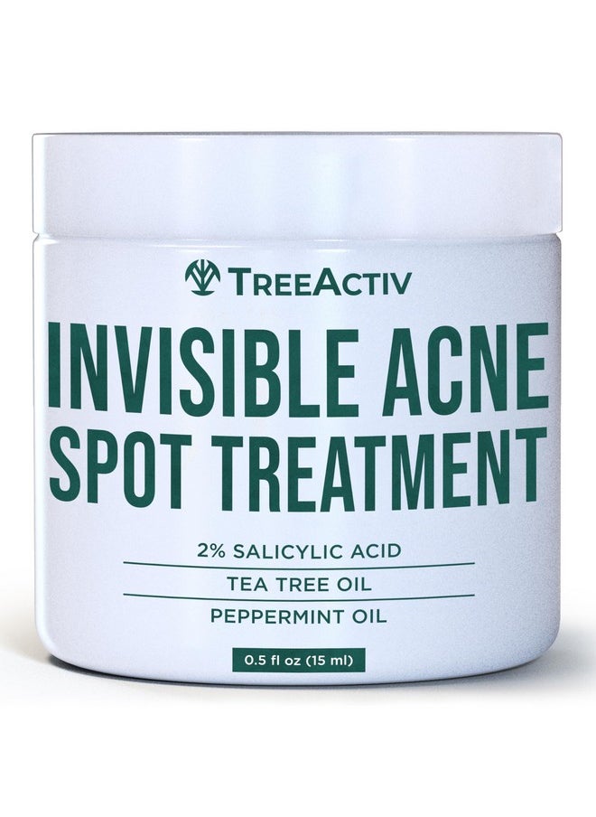 TreeActiv TreeActiv Invisible Salicylic Acid Cystic Acne Treatment For Face Original Formula, 0.5 fl oz, Acne Face Cream, Acne Spot Treatment for Face & Body, Acne Clearing Cream Moisturizer for Teens & Adults  - Image 1