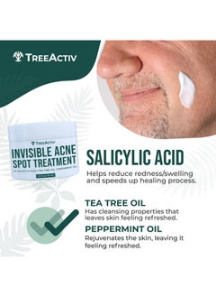 TreeActiv TreeActiv Invisible Salicylic Acid Cystic Acne Treatment For Face Original Formula, 0.5 fl oz, Acne Face Cream, Acne Spot Treatment for Face & Body, Acne Clearing Cream Moisturizer for Teens & Adults  - Image 5