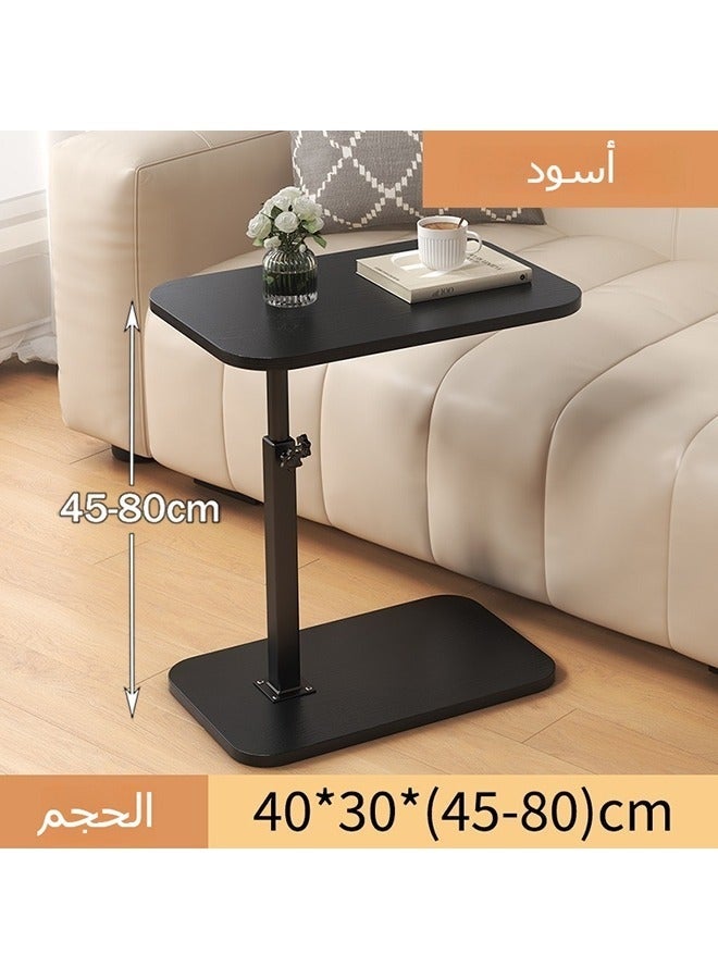 WALALLA Height-Adjustable C Table – 360° Swivel End Table, Adjustable Side Table for Couch, Small Coffee Table for Small Spaces, 40x30cm - Image 2