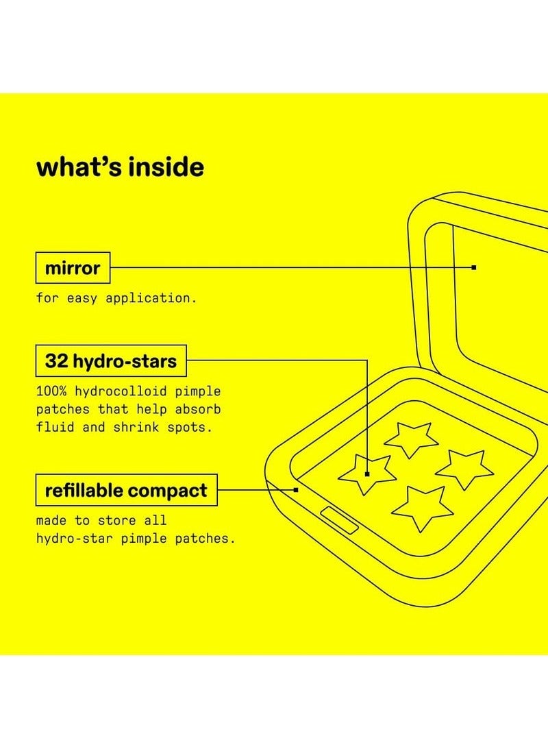 ستارفيس هيدرو ستارز، بقع البثور الهيدروكولويد، امتصاص السوائل وتقليل الاحمرار، شكل نجمة لطيفة، العناية بالبشرة النباتية والخالية من القسوة (32 عدد) - Image 4