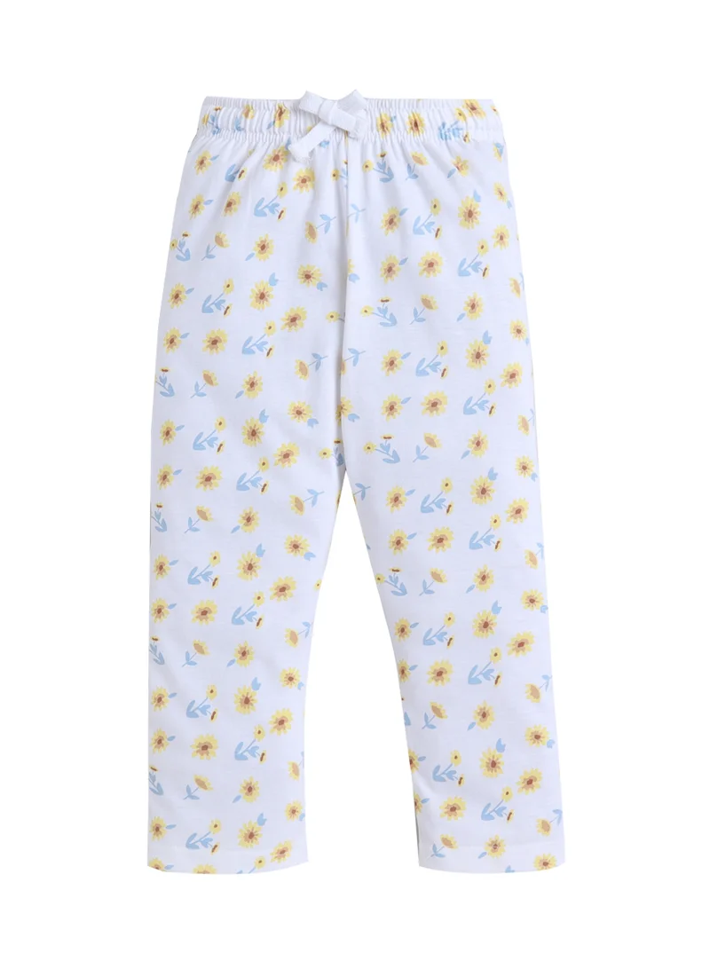 Victor And Jane  Girls Bee Print Cotton Pajama Set – T-Shirt & Full Pants Nightwear for Women | Best Price UAE