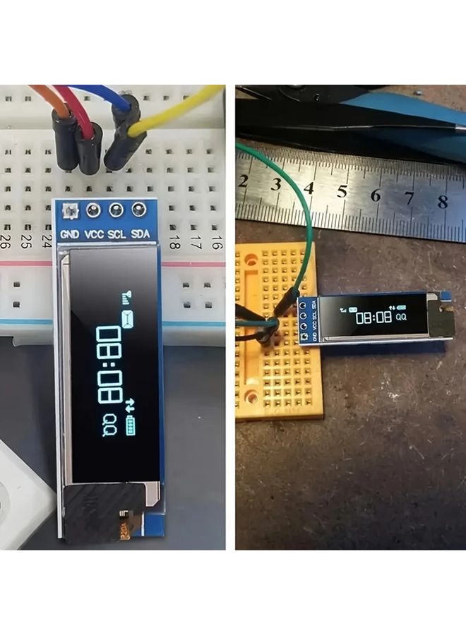 White Not Welded 0.91 Inch OLED Display Module 128x32 Pixels IIC Interface Arduino 3.3V 5V - Image 5