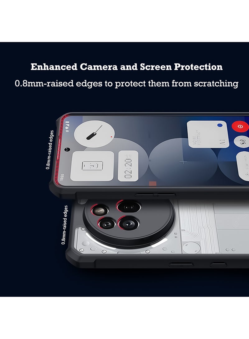 XUNDD For Nothing Phone 3a Pro Case and Screen Protector Accessorise, TPU+PC Shockproof Bumper Back Cover, Anti-Yellowing Slim Fit Protective Casing - Image 2