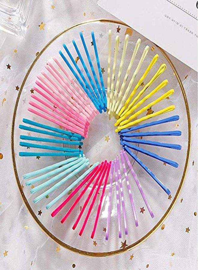 Lurrose 100Pcs Colorful Bobby Pins Korean Style Hair Pins Hair Accessories 2 Inches - Image 3