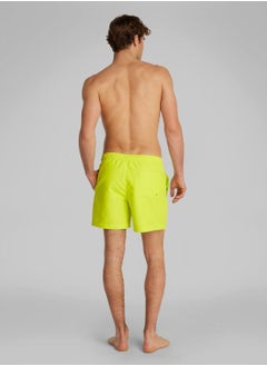Calvin Klein Jeans Men's Medium Drawstring Swim Shorts - Intense Power - Polyester, Yellow  - Image 5