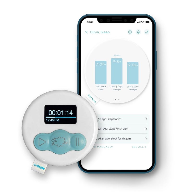 Cubtale Smart Sleep Tracker - Sleep Cub: On-The-Spot One-Press Baby Care Logger, Reminders, Notifications, Routines, Multiple Caregivers, Pediatrician & Expert Support - Image 1
