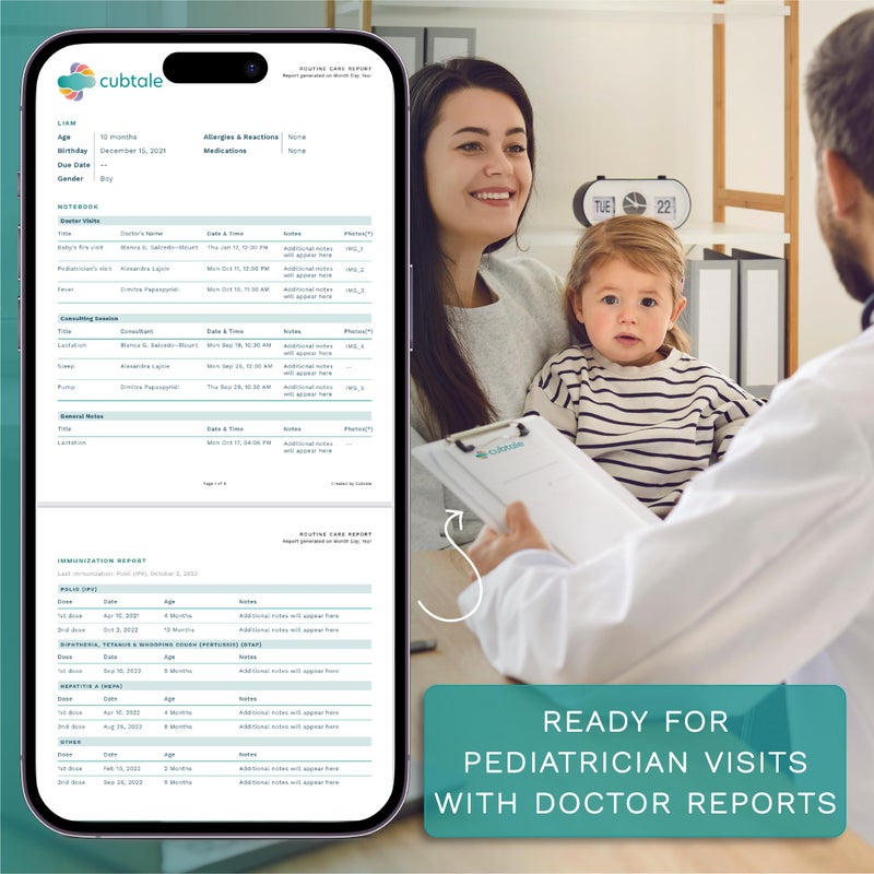 Cubtale Smart Sleep Tracker - Sleep Cub: On-The-Spot One-Press Baby Care Logger, Reminders, Notifications, Routines, Multiple Caregivers, Pediatrician & Expert Support - Image 3