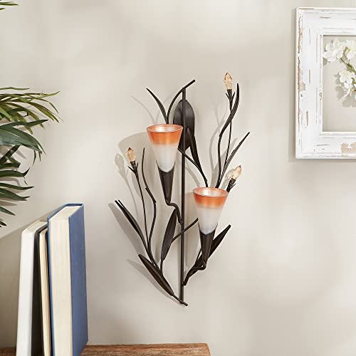 Zingz & Thingz Accent Plus Candle Holder Christmas Decorations Indoor Home Decor Valentine’s Day Dawn Lilies Wall Sconce Christmas Candle Holder Wedding Tealight Candle, 5.1 X 3.5 X 15.75 Inches - Image 5