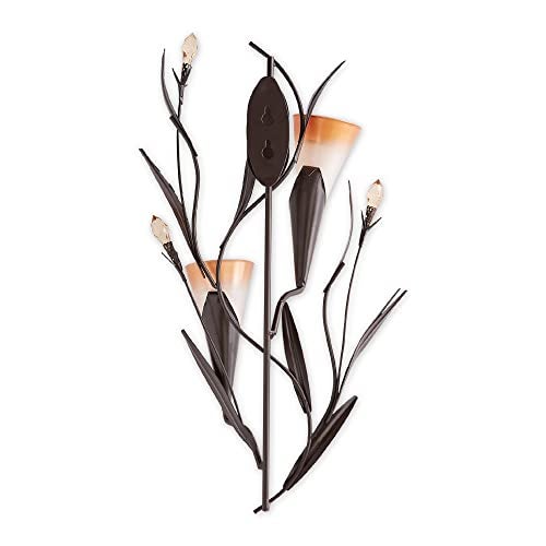 Zingz & Thingz Accent Plus Candle Holder Christmas Decorations Indoor Home Decor Valentine’s Day Dawn Lilies Wall Sconce Christmas Candle Holder Wedding Tealight Candle, 5.1 X 3.5 X 15.75 Inches - Image 3