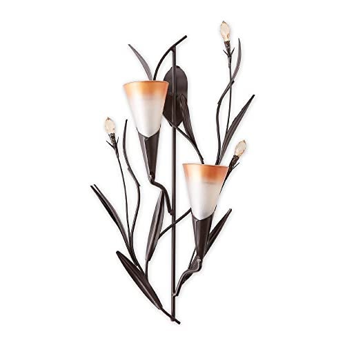 Zingz & Thingz Accent Plus Candle Holder Christmas Decorations Indoor Home Decor Valentine’s Day Dawn Lilies Wall Sconce Christmas Candle Holder Wedding Tealight Candle, 5.1 X 3.5 X 15.75 Inches - Image 1