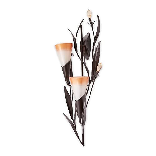 Zingz & Thingz Accent Plus Candle Holder Christmas Decorations Indoor Home Decor Valentine’s Day Dawn Lilies Wall Sconce Christmas Candle Holder Wedding Tealight Candle, 5.1 X 3.5 X 15.75 Inches - Image 2