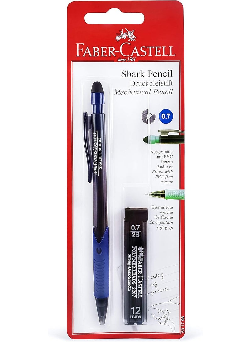 FABER-CASTELL 1-Piece Shark Mechanical Pencil 0.7mm Tip With A Pack Of Leads Assorted Barrel Colours - Image 3